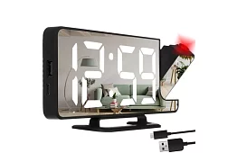 Zrcadlové hodiny s budíkem a projektorem