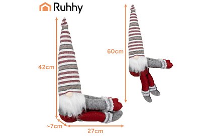 Vánoční trpaslík - skřítek 60 cm