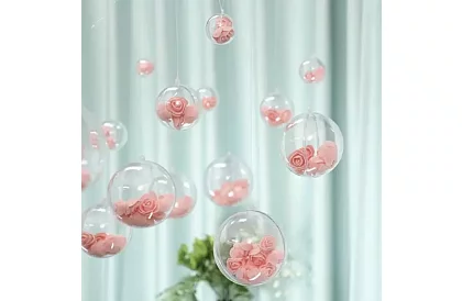 Průhledné koule skládací 12 ks – kreativní sada