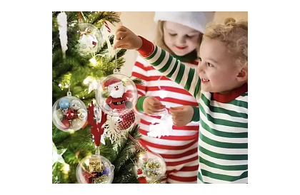 Průhledné koule skládací 12 ks – kreativní sada