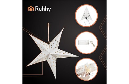 3D LED svítící hvězda - 50 cm