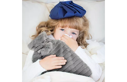 Termofor – zahřívací láhev s plyšovým obalem – 2 l