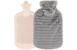 Termofor – zahřívací láhev s plyšovým obalem – 2 l