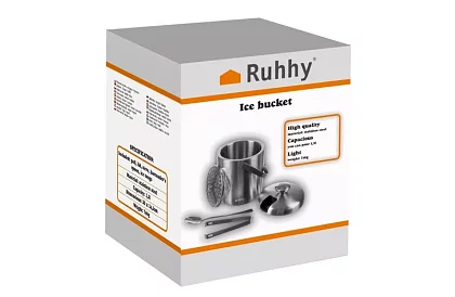 Zásobník na led 1,3 litrů – kbelík s víčkem a kleštěmi