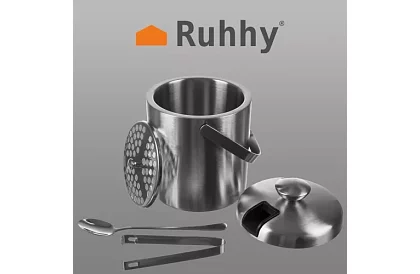 Zásobník na led 1,3 litrů – kbelík s víčkem a kleštěmi