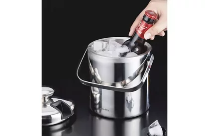 Zásobník na led 1,3 litrů – kbelík s víčkem a kleštěmi