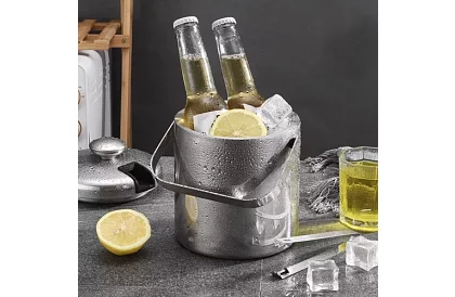 Zásobník na led 1,3 litrů – kbelík s víčkem a kleštěmi