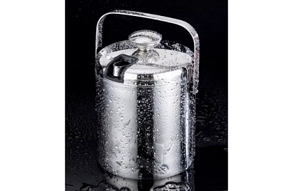 Zásobník na led 1,3 litrů – kbelík s víčkem a kleštěmi