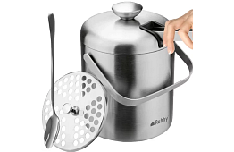 Zásobník na led 1,3 litrů – kbelík s víčkem a kleštěmi