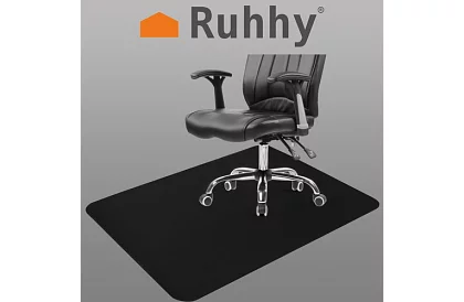 Ochranná podložka podlahy pod židli 90 × 130 cm – černá