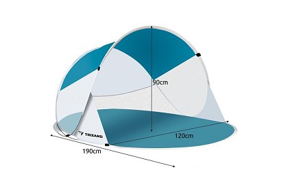 Samorozkládací plážový stan - 190 × 120 × 90 cm