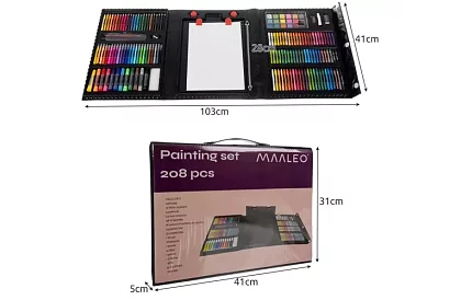 Výtvarná sada na malování - 208 kusů v pouzdře