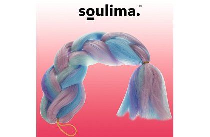 Syntetické ombre copánky na vlasy fialovo modré