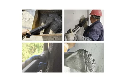 Ruční pumpa na stavební hmoty + 4 trysky