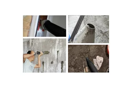 Ruční pumpa na stavební hmoty + 4 trysky