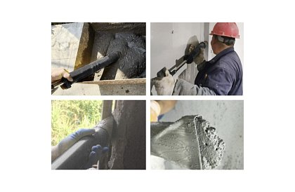 Ruční pumpa na stavební hmoty + 4 trysky