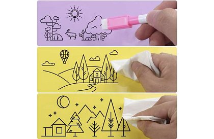 Mazatelné popisovače - 12 ks - 6 barev