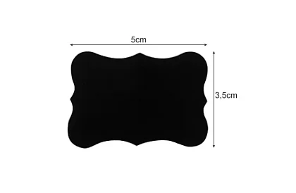 Samolepicí etikety 5 x 3,5 cm - černé - 24 ks