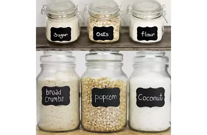 Samolepicí etikety 5 x 3,5 cm - černé - 24 ks