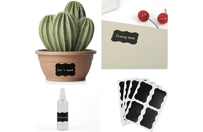 Samolepicí etikety 5 x 3,5 cm - černé - 24 ks