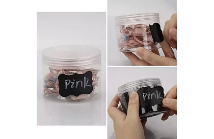 Samolepicí etikety 5 x 3,5 cm - černé - 24 ks