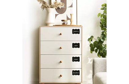 Samolepicí etikety 5 x 3,5 cm - černé - 24 ks