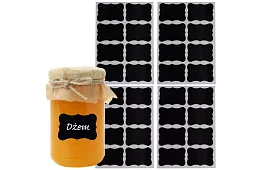 Samolepicí etikety 5 x 3,5 cm - černé - 24 ks