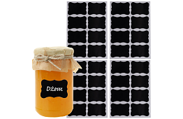 Samolepicí etikety 5 x 3,5 cm - černé - 24 ks