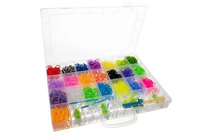 Gumičky na výrobu náramků XXL sada + tkalcovský stav