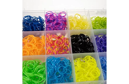 Gumičky na výrobu náramků XXL sada + tkalcovský stav