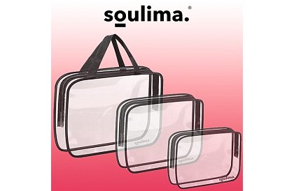 Průhledné kosmetické taštičky – sada 3 kusů