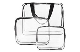 Průhledné kosmetické taštičky – sada 3 kusů