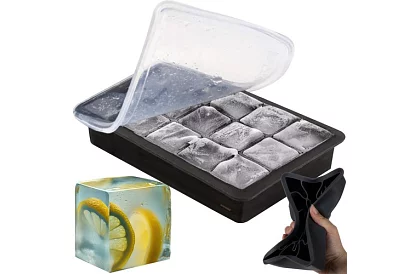 Silikonová forma na led s víčkem – ledník na 15 kostek ledu