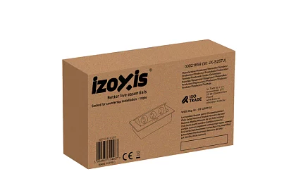 Vestavná výklopná zásuvka 3× 220 V – černá