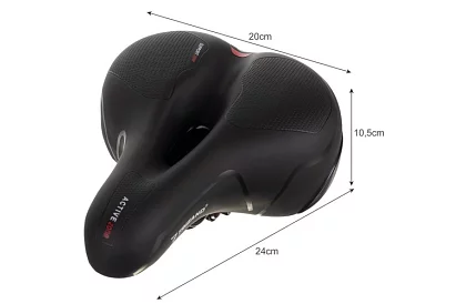 Cyklistické sedlo ACTIVE s větráním a vodotěsným potahem