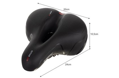 Cyklistické sedlo ACTIVE s větráním a vodotěsným potahem