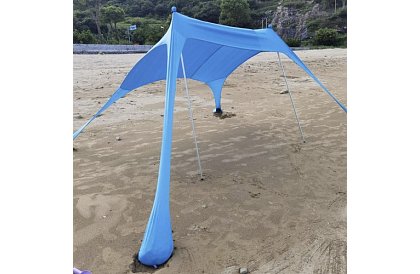 Plážový stan s UV ochranou 50+ - slunečník -  4,5 × 4,5 × 1,6 m