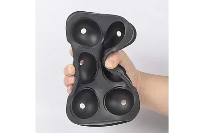 2 silikonové formy na led - koule a kostky XXL