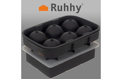 2 silikonové formy na led - koule a kostky XXL