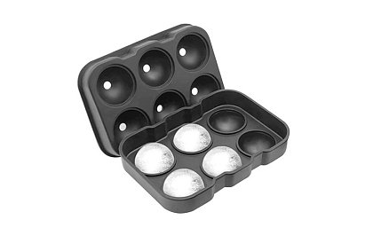 2 silikonové formy na led - koule a kostky XXL