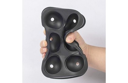 2 silikonové formy na led - koule a kostky XXL