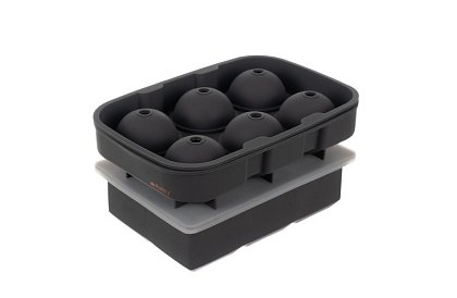 2 silikonové formy na led - koule a kostky XXL