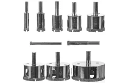 Diamantové vykružováky - sada 10 velikostí