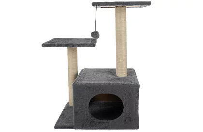 Šedé škrabadlo pro kočky - 71 x 44 x 34 cm