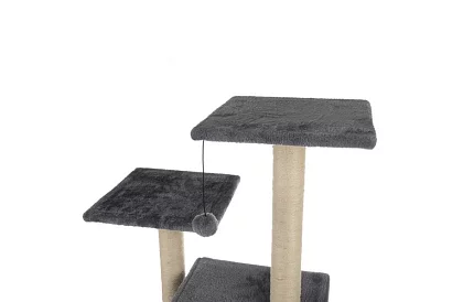 Šedé škrabadlo pro kočky - 71 x 44 x 34 cm