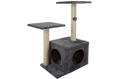 Šedé škrabadlo pro kočky - 71 x 44 x 34 cm