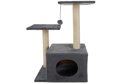 Šedé škrabadlo pro kočky - 71 x 44 x 34 cm