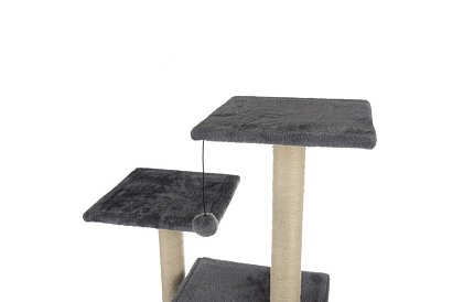 Šedé škrabadlo pro kočky - 71 x 44 x 34 cm