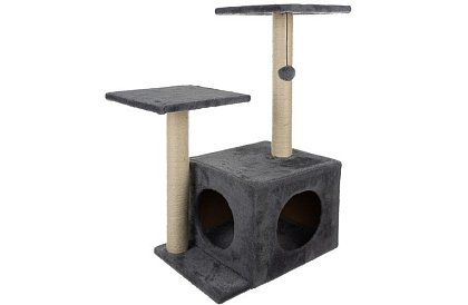 Šedé škrabadlo pro kočky - 71 x 44 x 34 cm