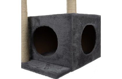 Šedé škrabadlo pro kočky - 71 x 44 x 34 cm